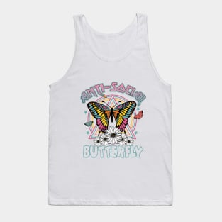 butterfly Anti social media Tank Top